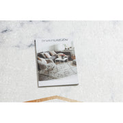 ANDRE 1220 mosható szőnyeg Márvány, geometriai csúszásgátló - fehér