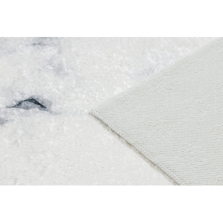 ANDRE 1220 mosható szőnyeg Márvány, geometriai csúszásgátló - fehér