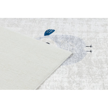 BAMBINO 1161 mosható szőnyeg Baglyok gyerekeknek csúszásgátló - szürke