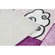 BAMBINO 2285 mosható szőnyeg komló, számok gyerekeknek csúszásgátló - rózsaszín