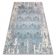 CORE szőnyeg W3824 Ornament Vintage - Structural, két szintű, világoskék / krém / szürke